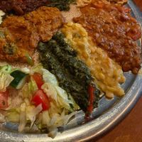 
Mix of Ethiopian stews that you wrap in injeras
 at Sunshine in Utrecht