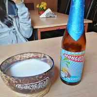 Mongozo beer in coconut at Sunshine in Utrecht