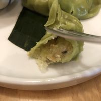 Vegan dumpling, taste like made out of Bottle gourd  at Somewhere In Bangkok in Southington