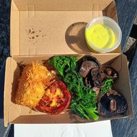 Vegan benny at Maria Cafe in Upwey