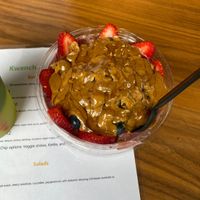 Market Street Bowl extra nut butter and peanut butter at Kwench Juice Cafe in Chattanooga