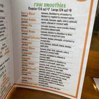 raw smoothies at Kwench Juice Cafe in Chattanooga