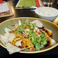 Sliced pork with garlic sauce at Chao 炒炒蔬食熱炒 in Taipei