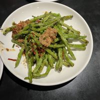 Garlic Green Beans with “Pork"  at Chao 炒炒蔬食熱炒 in Taipei
