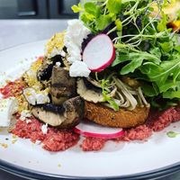 Trio of mushrooms at D'Lish Diner in Renmark