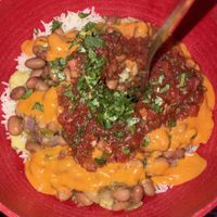 green chili rice & beans!  at Terror Tacos in St Louis