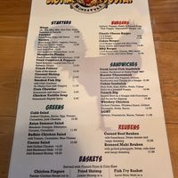 Menu  at Big Pine Rooster in Big Pine Key