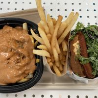 Hot Chix combo with Spotless Fries. at Spotless Burgers in Upland