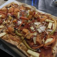 Potato and pumpkin pizza  at Skeetas in Geraldton