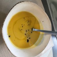 Crema de calabaza y coco  at Mur Marxinal in Ourense