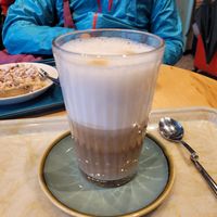 Oat latte macchiatto at Schubert Bio & Vollwert Bäckerei - Co. KG in Augsburg