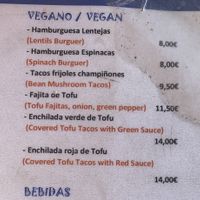Vegan options, plus vegetable paella 🥘   at Chiringuito Mi Cielito in Rincon De La Victoria