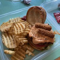 Mozz sticks instead of fried pepper jack!  at Golden West Cafe in Baltimore