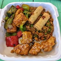 Orange Chicken. at Lo Pans Kitchen by Plow Burger in Austin