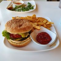 Lucky burger at Loving Hut - King St in Honolulu