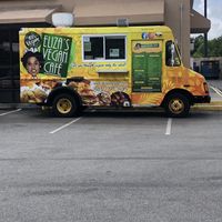 Super cute food truck design!  at Eliza's Vegan Café in Florence