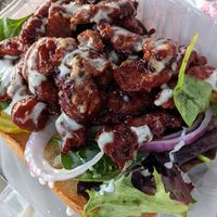 Rib sandwich at Eliza's Vegan Café in Florence