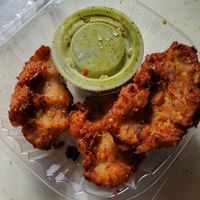 Chickpea fritters at Eliza's Vegan Café in Florence