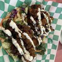 Oyster Mushroom Pita  at Eliza's Vegan Café in Florence