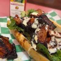 Ribs sandwich- amazingg  at Eliza's Vegan Café in Florence