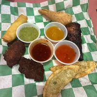 Sampler platter  at Eliza's Vegan Café in Florence