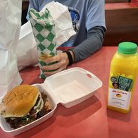 We got it to go, but had to try a bite first! Yum!  at Eliza's Vegan Café in Florence