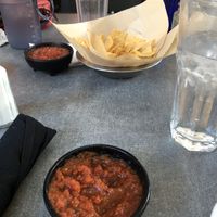 Chips and salsa (1 hot and 1 cold)  at Iron Cactus in San Antonio