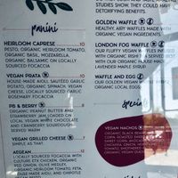 Partial menu  at 1948 in Tyler