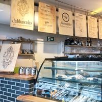 Inside the coffee shop at Dabbawalas - Finkmueller in Basel
