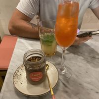 Chocolate moose with a free glass of kombucha  at The Cure Bali in Kuta