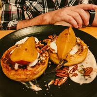 Pear crumpet at Wolfhound on Brunswick in Fitzroy