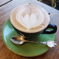 Almond milk flat white at Wolfhound on Brunswick in Fitzroy