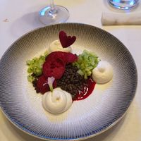 Blini with horseradish mousse at Kasvio in Utrecht