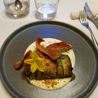 Eggplant with black beans at Kasvio in Utrecht