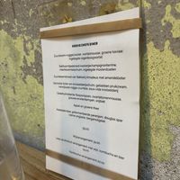 Menu  at Kasvio in Utrecht
