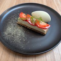 Cashew coconut milk cheesecake. at Kasvio in Utrecht