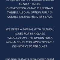 Partial Menu at Kasvio in Utrecht