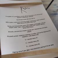 The set menu, which changes regularly at Kasvio in Utrecht
