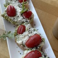 vegan bruschetta  at Earth Cafe in Myrtle Beach