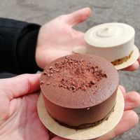 Chocolate and cheese cake at FrohNat - DessertX in Freiburg