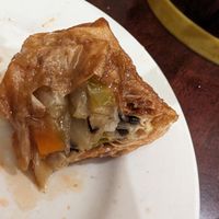Inside of the Buddha's delight roll. at Vegetarian Dim Sum House in New York City