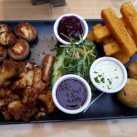 Vegan platter at Stumpers Bar & Cafe in Hokitika