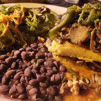 Polenta stack at Bit & Spur in Springdale