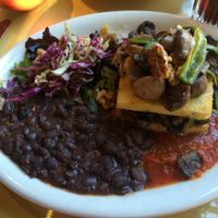 Vegan polenta stack at Bit & Spur in Springdale