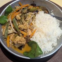 Green curry with vegetables and tofu at Punch Curry Bar in Buenos Aires