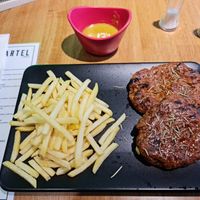 Vegan steak with fries and Parisienne sauce at The Vegan Regime in Istanbul