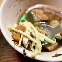 Not the best photo, but a nice mix of veggies and noodles and chicken chunks at The Vegan Regime in Istanbul