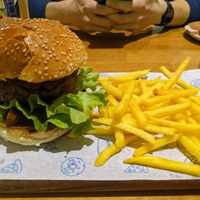 Bacon and Cheese Steak Burger at The Vegan Regime in Istanbul