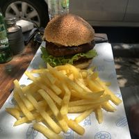 Veganer bacon beef burger  at The Vegan Regime in Istanbul