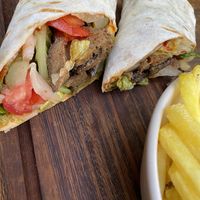Döner wrap with fries  at The Vegan Regime in Istanbul